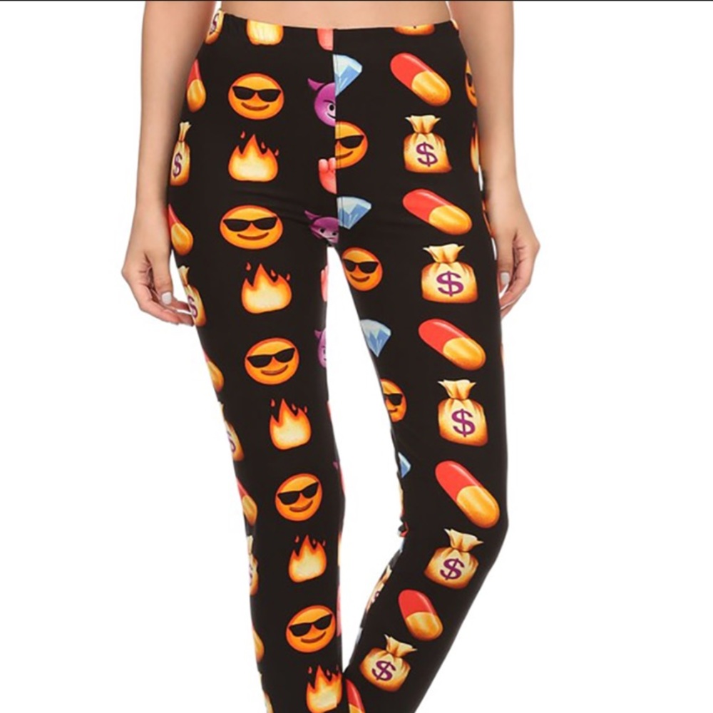 Emojis fun fashion leggings style 1663 - Picture 2 of 3